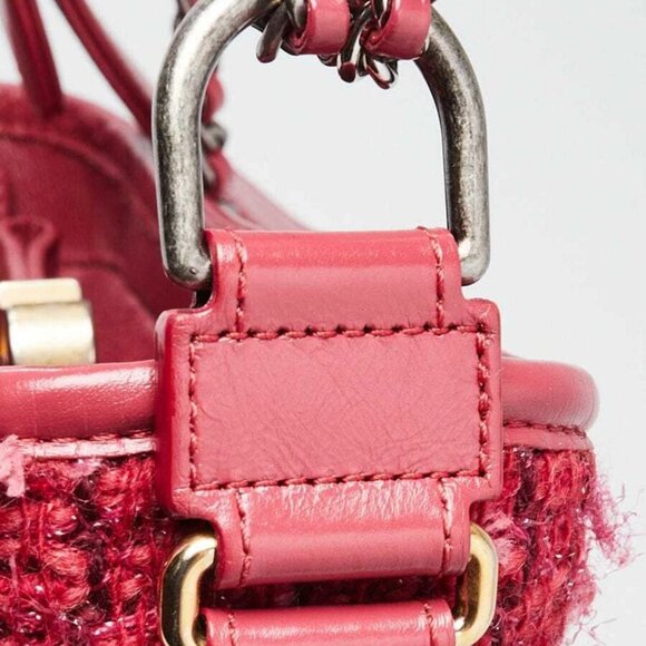 Chanel Pink Tweed and Leather Small Gabrielle Hobo Bag - Picture 5 of 10